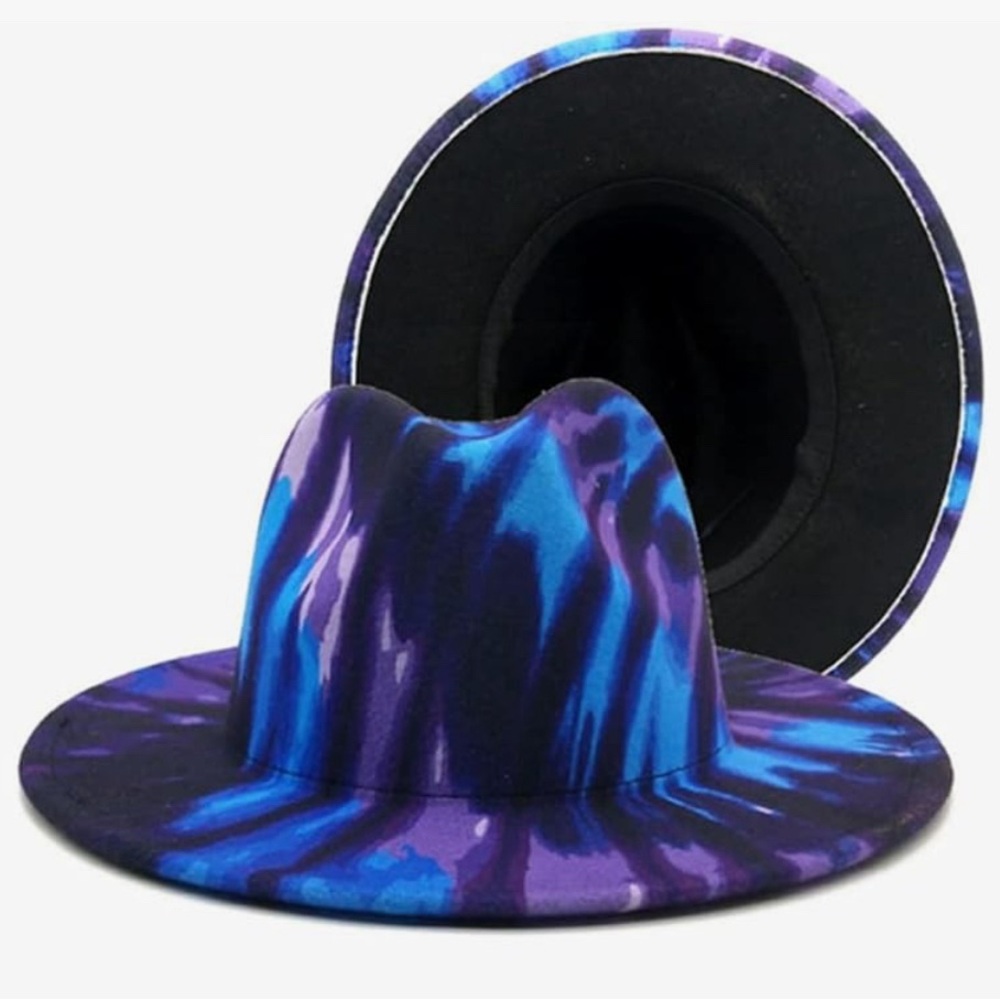 TIE DYE FEDORA HAT
